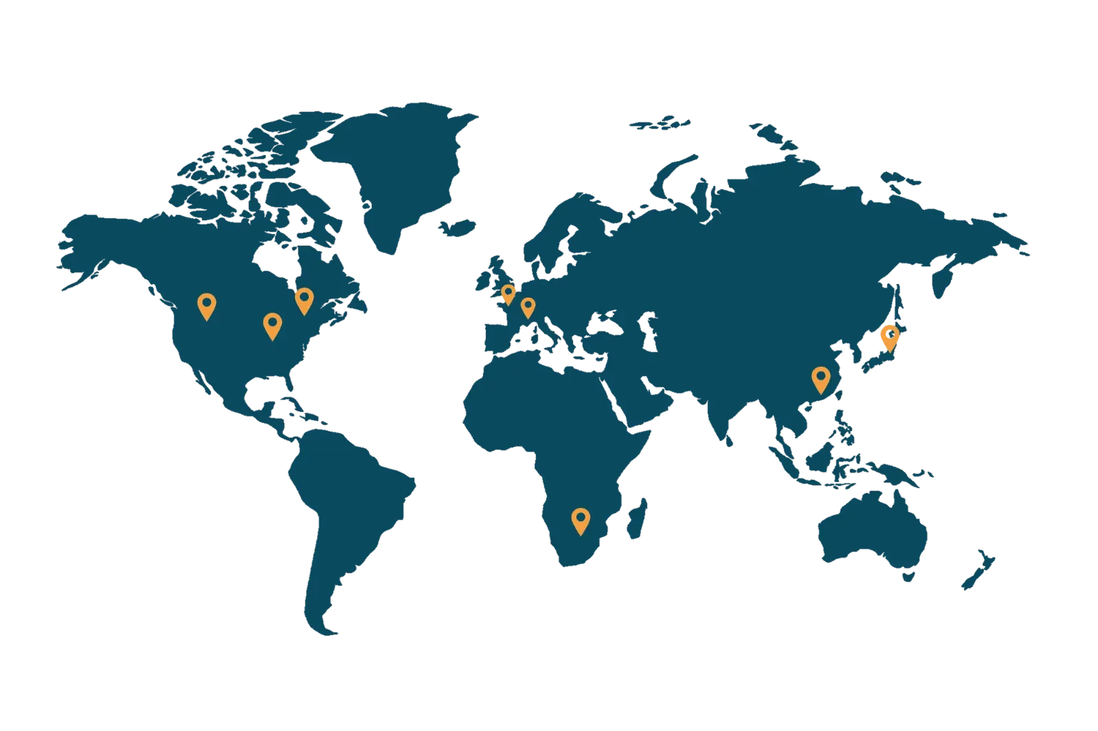 Carte du monde des pays où la communauté Smatchy est présente